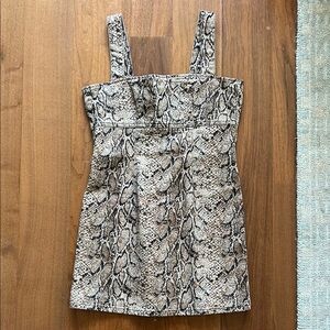 Reformation Lizzie Snake Denim Dress